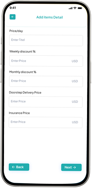 Seller profile and settings menu